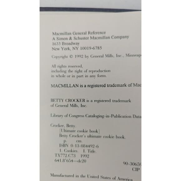 Vintage Betty Crocker Ultimate Cookie Recipe book hardback baking cookbook - Picture 5 of 8